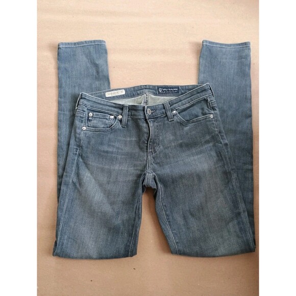 AG Adriano Goldschmied Women's Cotton Denim Slim Skinny Dylan Jeans Gray Size 27 - Picture 2 of 7